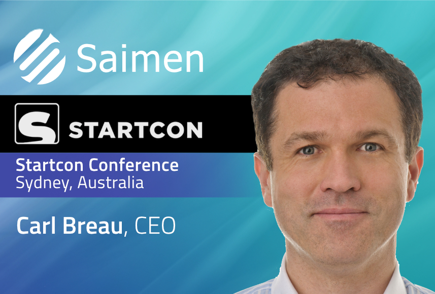 Saimen-CEO Carl Breau auf der Startcon, Sydney, Australien