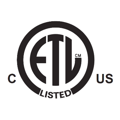 ETL certification mark, which means the product meets North American safety standards